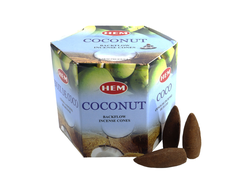 Благовония пуля HEM Coconut стелющийся дым конусы 40шт