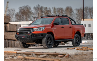 Бампер силовой передний BMS ALFA для Tayota Hilux Рево Эксклюзив 2018-2020