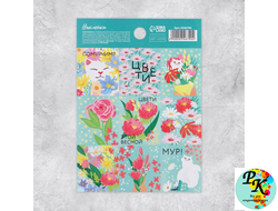 Набор наклеек «Цветы» , 11*15,5 см