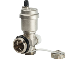 Регулируемый концевой фитинг STOUT с дренажным вентилем, автоматический воздухоотводчик 1"