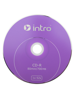 Носители информации CD-R, 52x, Intro, Shrink/25, Б0016205