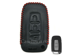 Чёрный чехол для смарт ключа киа соренто 2 (2009-2013)
