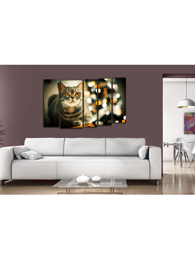 Модульная картина "Спокойствие в огнях"