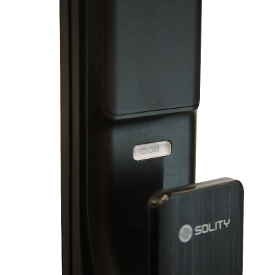 Врезной электронный дверной замок Solity GSP-2000BK BLACK с отпечатком пальца