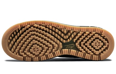 Nike air force black gum sole hotsell