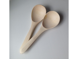 Ложки музыкальные 200*60 мм с плоской ручкой деревянные без росписи (комплект 2 шт.)