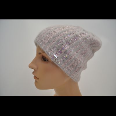 Vizio шапка S 3. 1604 CY серо розовая