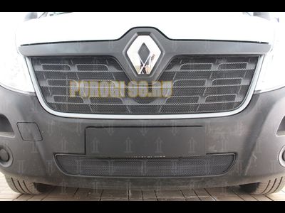 Защита радиатора Renault Master 2014- black верх