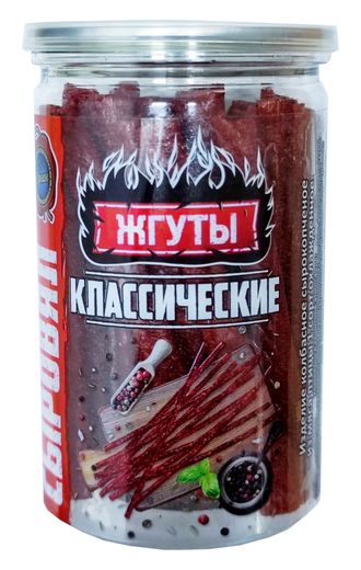 Мясные снеки ТМ "Орион" Премиум - Жгуты "Классические" колбаски с/к из ...