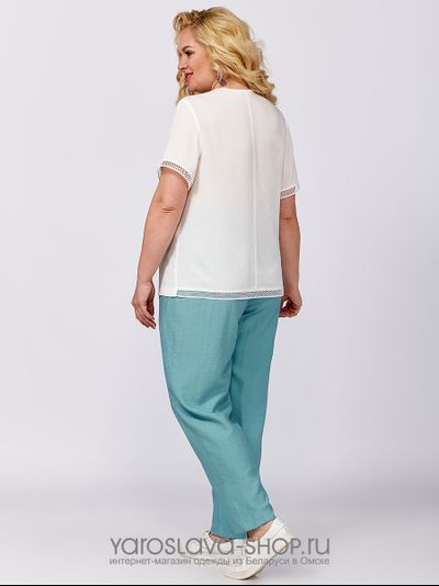 Женский 3-х предметный комплект в бирюзовом оттенке