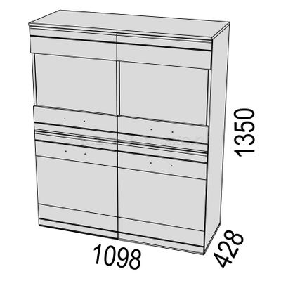 Шкаф-вирина Квартал 4-х дверный