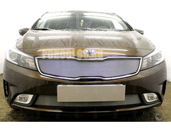 Защита радиатора KIA Cerato 2016-2018 chrome боковые