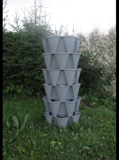 Вертикальная грядка "Лея" (серый)