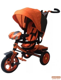 Детский 3-х колёсный велосипед L3O Lambo Egoist 12-10 надувные колеса LCD дисплей (Оранжевый)