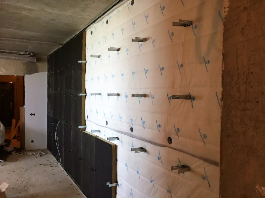 Устройство звукоизоляционной системы на металлокаркасе "Премиум-П"