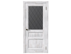 Дверь Межкомнатная - Пиано ПО/Ромб графит, Ель альпийская