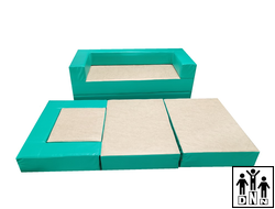 Детская игровая мебель "Малыш" зеленый / бежевый