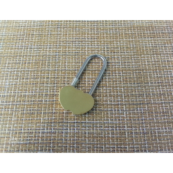 Замочек свадебный без ключика маленький 66x38x6,5 мм латунь