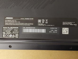 AORUS 16X 9KG ( 16.0 WQXGA IPS 165Hz i7-13650HX RTX4060 (8Gb) 16Gb 1024Gb SSD )