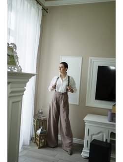 Брюки палаццо (шоколад)