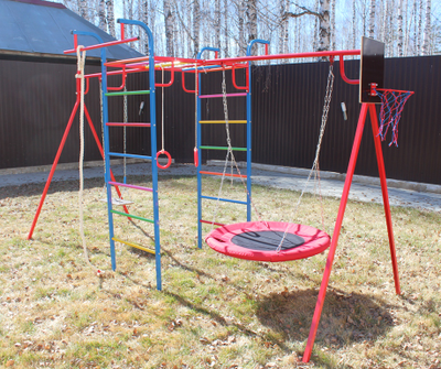 Уличный детский спортивный комплекс PLASTEP МИКРО 21 ГНЕЗДО со второй качелью купить в Воронеже