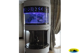 Круглый аквариум из стекла