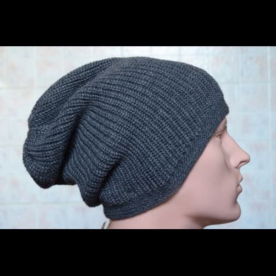 Итальянская вязаная мужская шапка Vizio 6183 CL серая