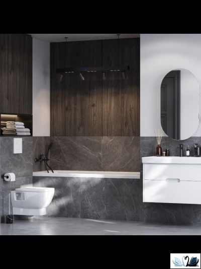 Комплект ПЭК Santek Нео 1.WH30.2.463. Инсталляция с кнопкой (белый, глянец) и подвесной унитаз с сиденьем микролифт