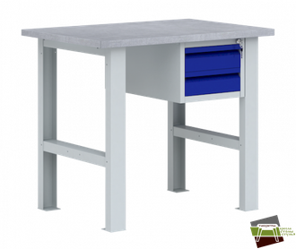 Металлический верстак с подвесной тумбой ВП-Э