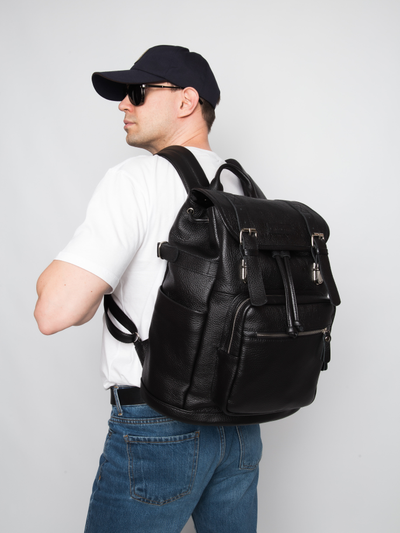 Кожаный рюкзак Volturno NEW Premium black (арт. 3004-61)