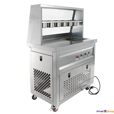 Фризер для ролл мороженого KCB-1F Foodatlas (контейнеры, световой короб, стол для топпингов)