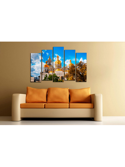 Модульная картина &quot;Белая церковь&quot;