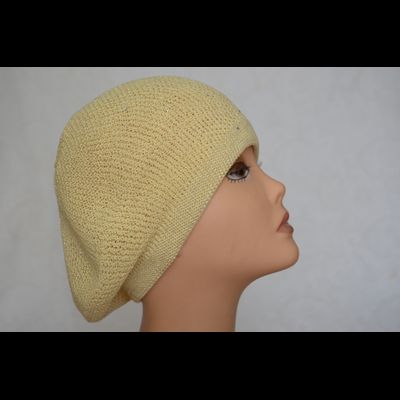 Желтый берет женский вязаный Vizio Италия 6625 весна - осень