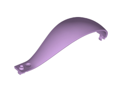 Panel 4 x 4 x 11 Curved Tapered with Clip at Each End, Lavender (18969 / 6177882)