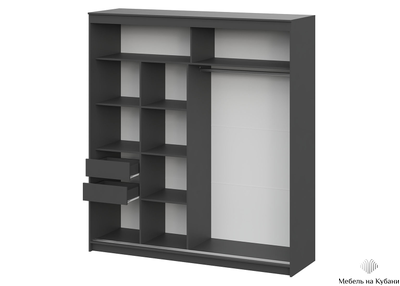 ШКП 3  Макс 2 м  Шкаф-купе Графит