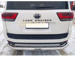 Защита заднего бампера d76 Toyota Land Cruiser 300 (Юбилейная) 2021-