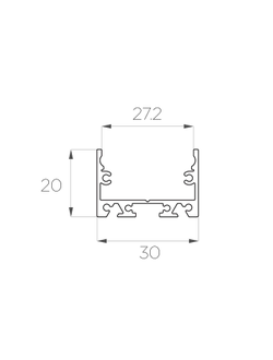 Алюминиевый профиль 4L-3020-S ANOD