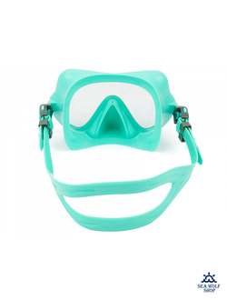 Маска для дайвинга с трубкой Sargan "БАТТЕРФЛЯЙ-М" бирюз. силикон