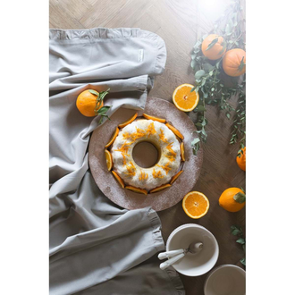 Скатерть с оборкой белая 150*300 см