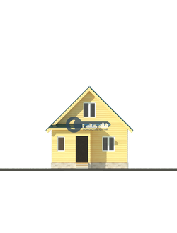 Д-15 ДАЧНЫЙ ДОМ ИЗ БРУСА: ГАБАРИТНЫЕ РАЗМЕРЫ: (7Х6М), ОБЩАЯ ПЛОЩАДЬ: 63М²