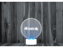 Светильник 3D, ночник Сектор Газа, Юрий Хой №13