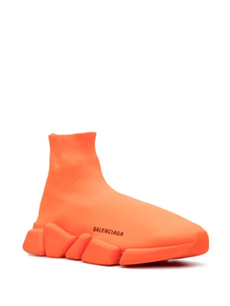 Orange balenciaga speed trainers store