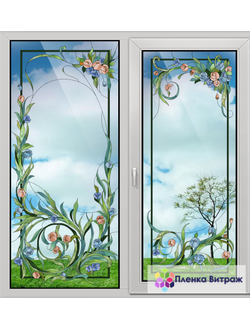 ВИТРАЖНАЯ ПЛЕНКА FL-23-2