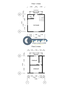 Д-12 ДАЧНЫЙ ДОМ ИЗ БРУСА:ГАБАРИТНЫЕ РАЗМЕРЫ: (7Х6М), ОБЩАЯ ПЛОЩАДЬ: 72М²