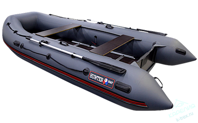 Лодка ПВХ Hunterboat Хантер Классика 390New2022 Серая
