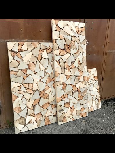 спилы дерева имитация поленницы