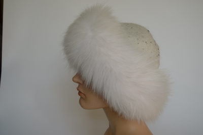 Шапка Vizio 8058 CCP  V с мехом белая