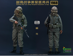 Санитар Армии США времен войны во Вьетнаме - Коллекционная ФИГУРКА 1/6 Vietnam War U.S. Army Hospital Corpsman in Hue 1968 (QOM-1046) - QORANGE QOTOYS