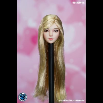 Женская голова (скульпт) с длинными волосами (блонд) 1/6 scale  (SDDX04A) - SUPER DUCK