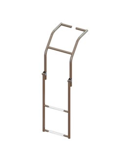 Трап складной для надувных лодок, 2 белых ступени (ширина 325 мм.)